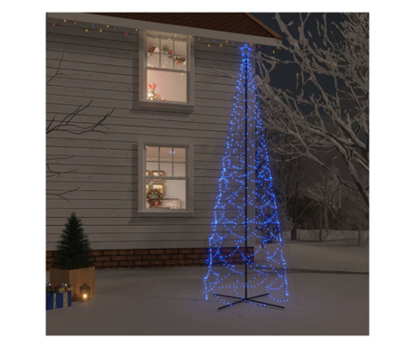 Brad de Crăciun conic, 1400 LED-uri, albastru, 160x500 cm