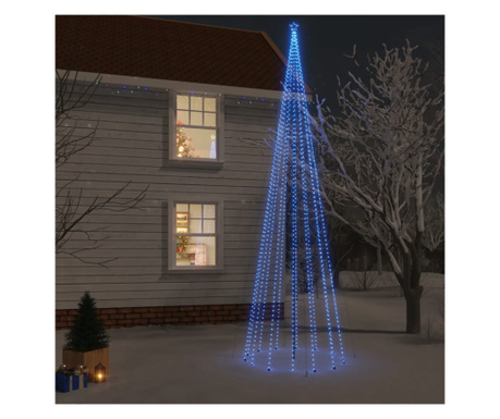 Brad de Crăciun, 1134 LED-uri, albastru, 800 cm, cu țăruș