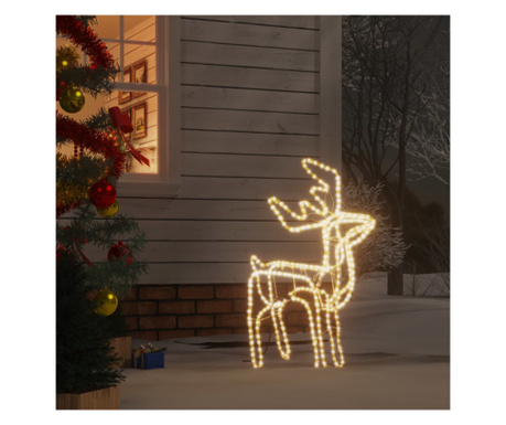 Figurină ren de Crăciun, pliabilă, 192 LED-uri alb calde