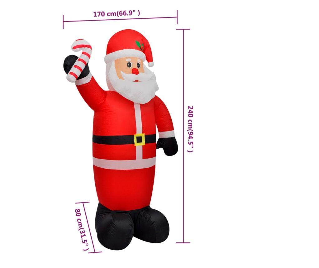 Miklavž z LED lučmi, 240 cm - 5