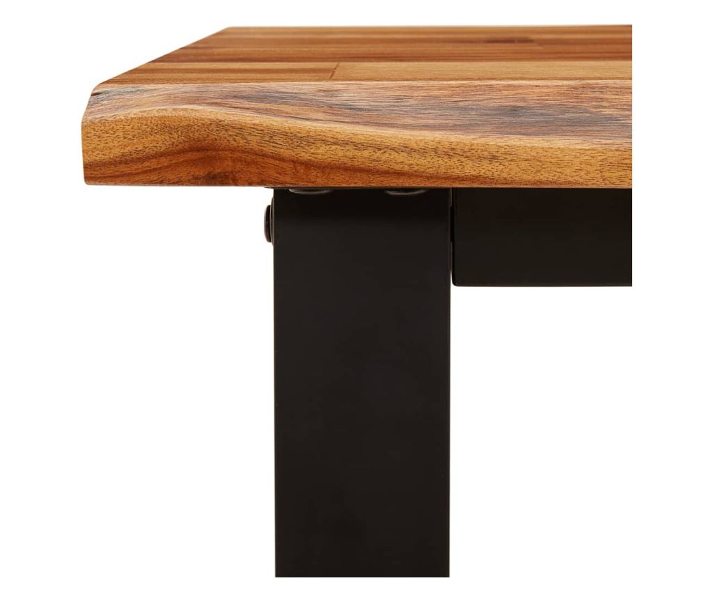 Комплект за хранене от 3 части, естествени ръбове, масивен акациев дървен материал - 10