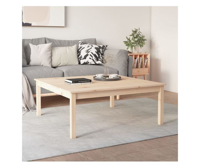 Stolić za kavu, 100x100x40 cm, masivno borovo drvo