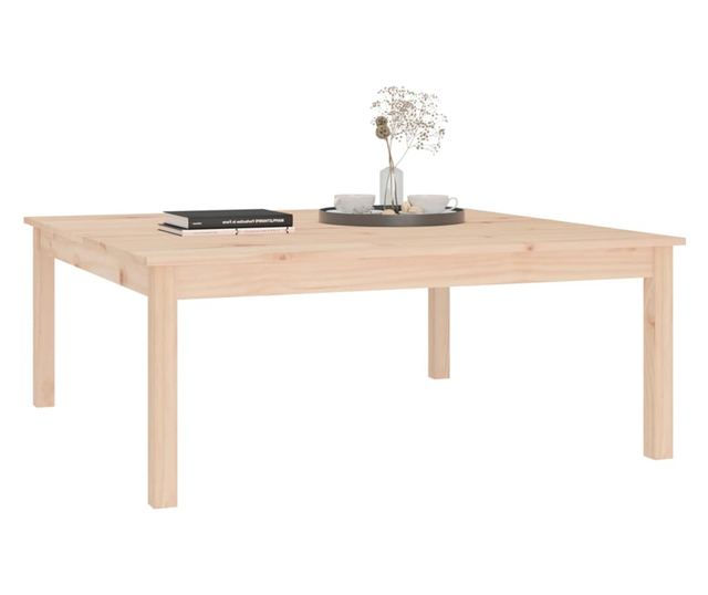 Stolić za kavu, 100x100x40 cm, masivno borovo drvo