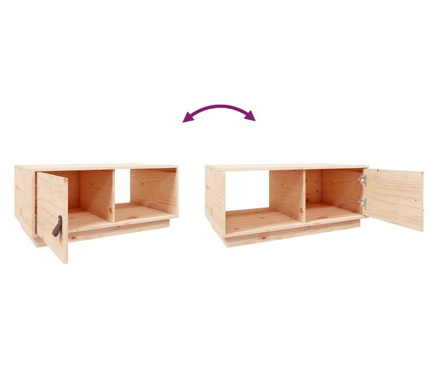 Mizica za kavo, 80x50x35,5 cm, masivno borovo leso