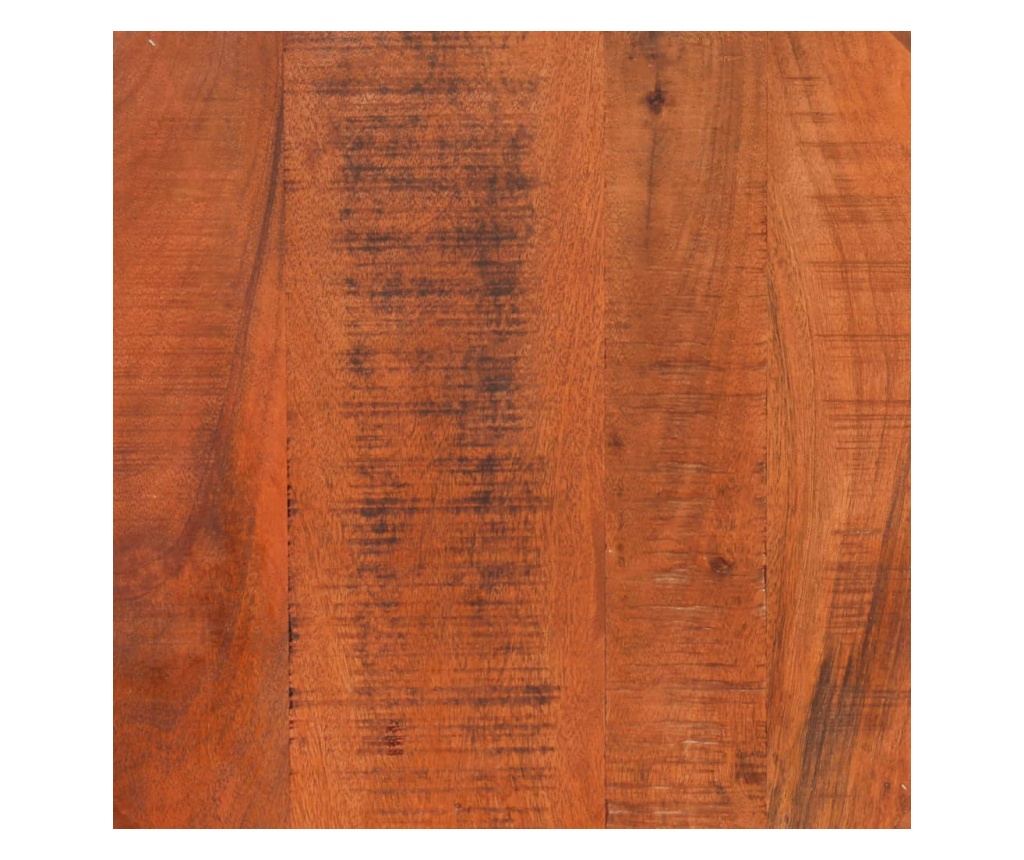 Coffee table, Ø 52x30 cm, raw solid mango wood - 5