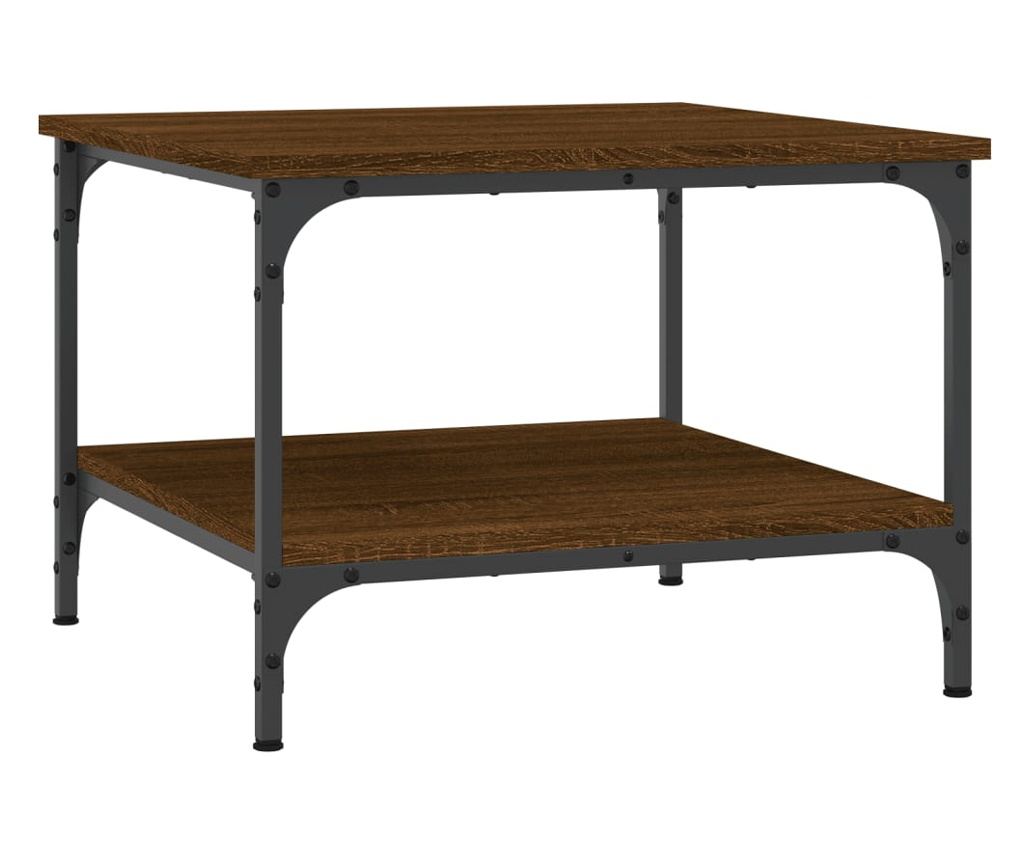 Stolić za kavu, smeđi hrast, 55x55x40 cm, obrađeno drvo - 2