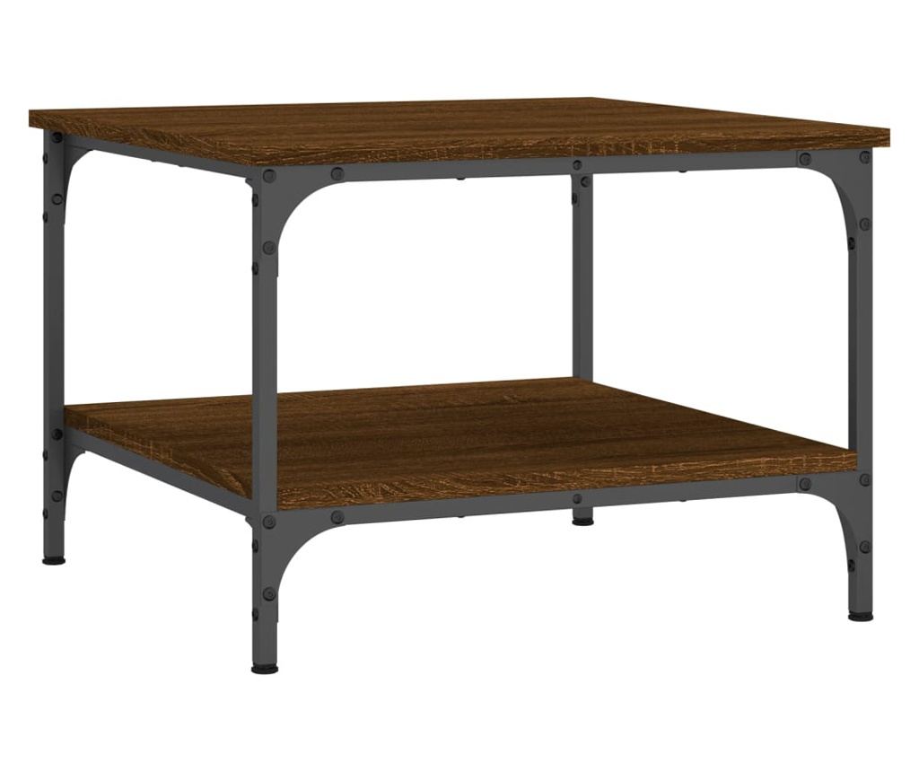 Stolić za kavu, smeđi hrast, 55x55x40 cm, obrađeno drvo - 5