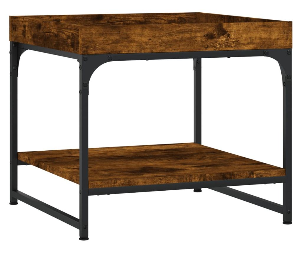 Stolić za kavu, dimljeni hrast, 49,5x49,5x45 cm, kompozitno drvo - 2