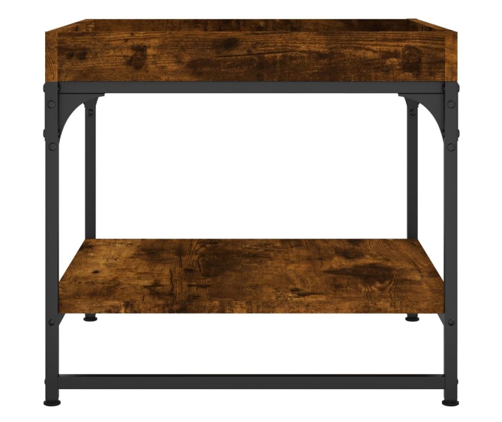 Stolić za kavu, dimljeni hrast, 49,5x49,5x45 cm, kompozitno drvo - 5