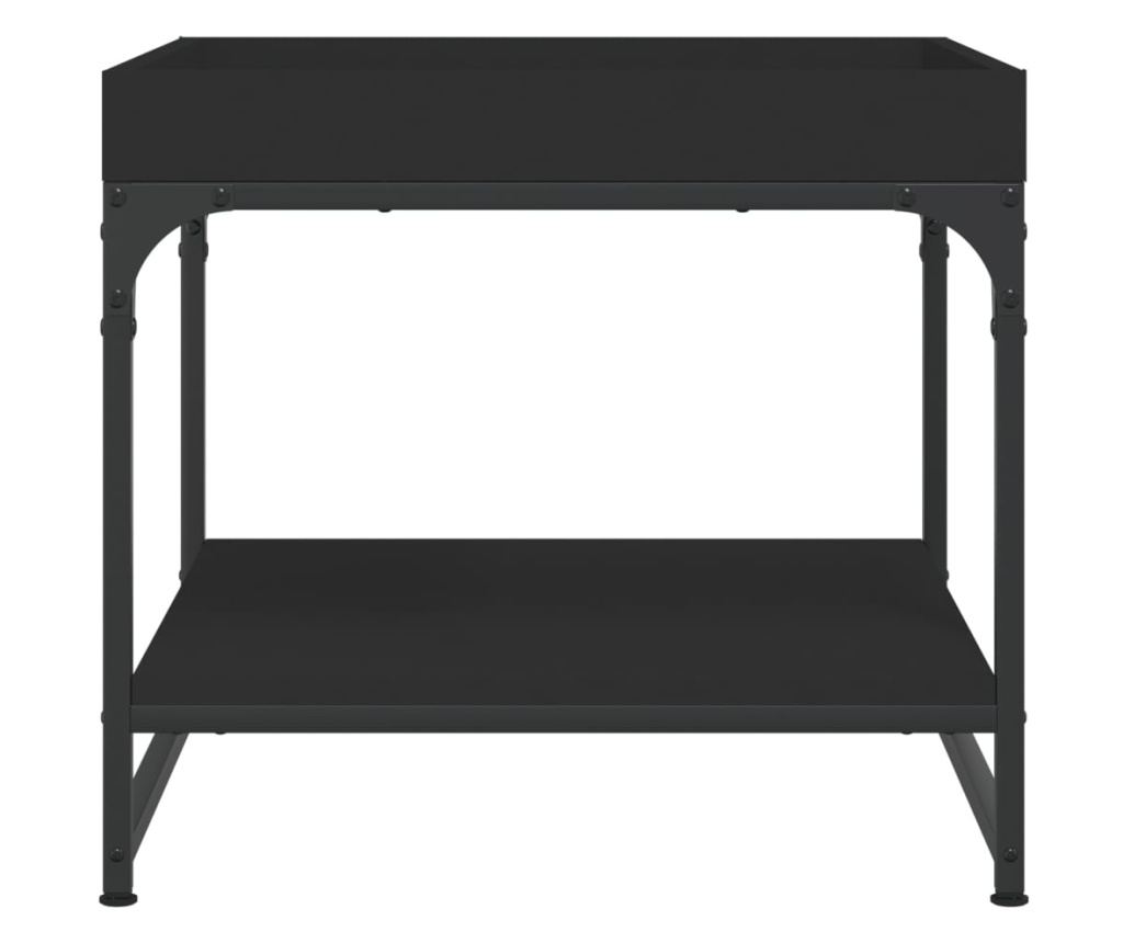 Stolić za kavu, crni, 49,5x49,5x45 cm, konstruirano drvo - 4