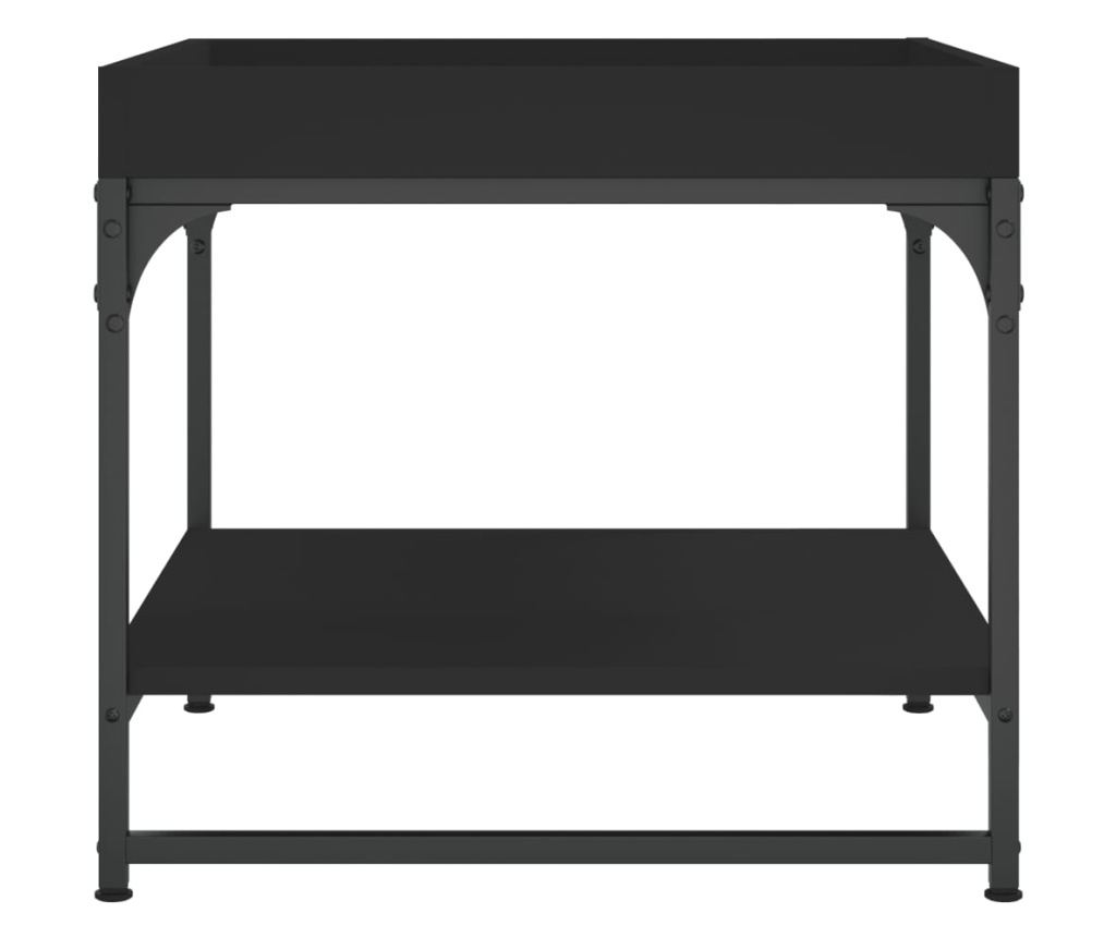 Stolić za kavu, crni, 49,5x49,5x45 cm, konstruirano drvo - 5