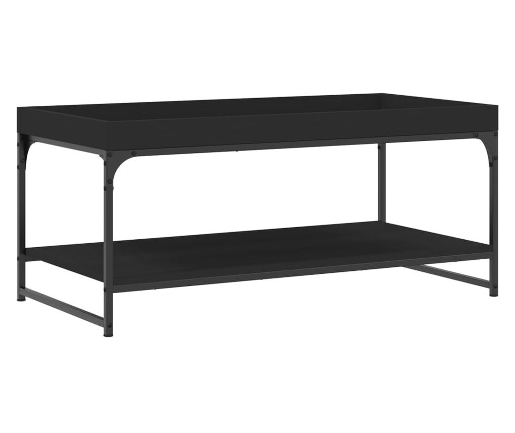 Stolić za kavu, crni, 100x49x45 cm, kompozitno drvo - 6