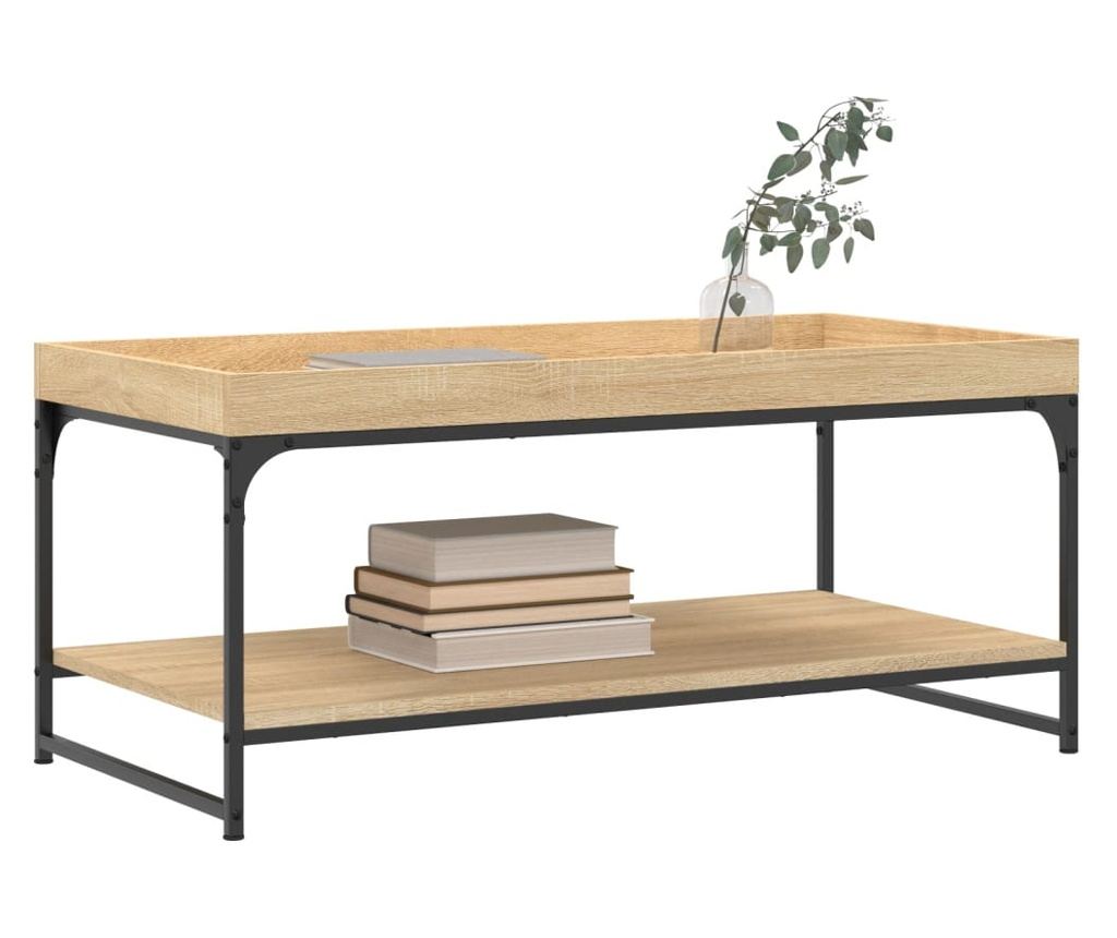 Stolić za kavu, hrast sonoma, 100x49x45 cm, obrađeno drvo - 3