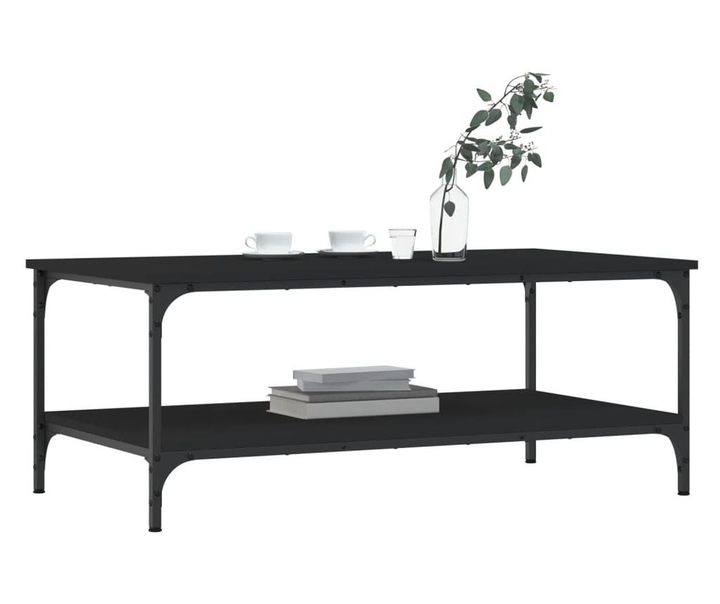 Stolić za kavu, crni, 100x55x40 cm, kompozitno drvo - 3