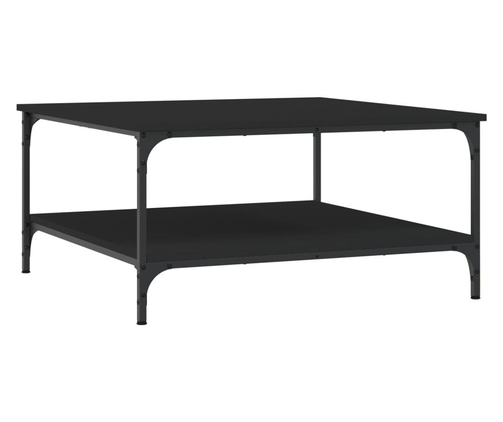 Stolić za kavu, crni, 80x80x40 cm, konstruirano drvo - 2