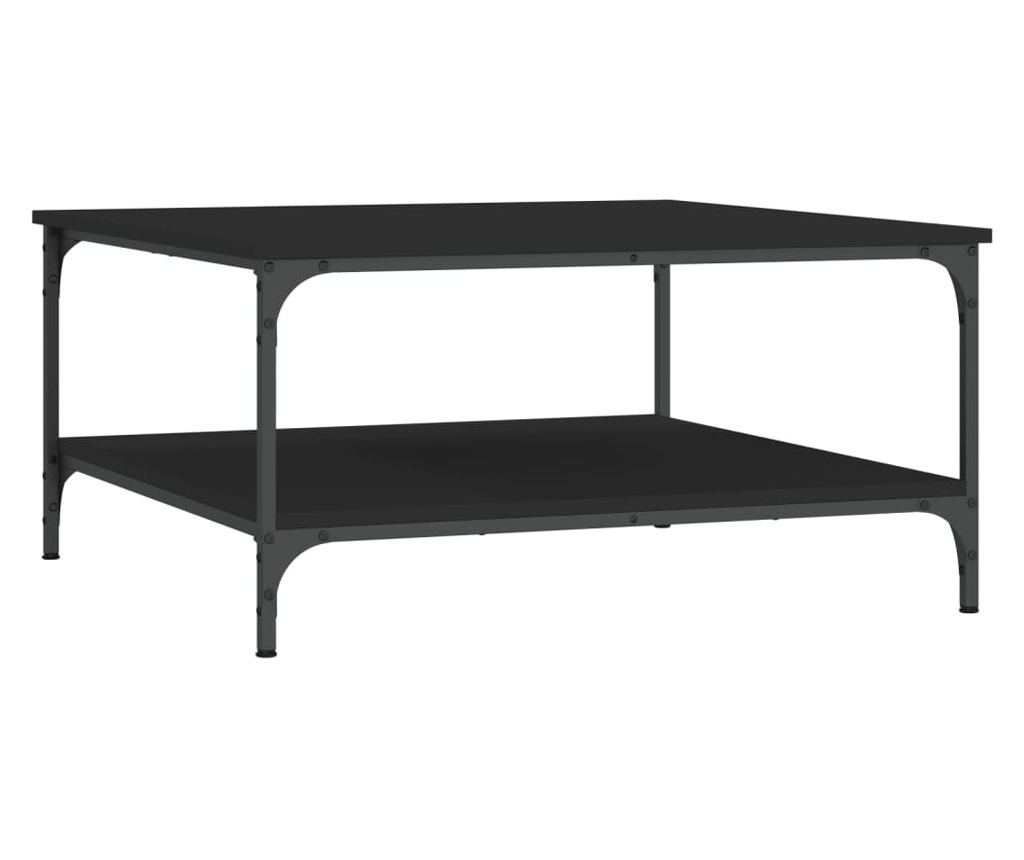 Stolić za kavu, crni, 80x80x40 cm, konstruirano drvo - 6