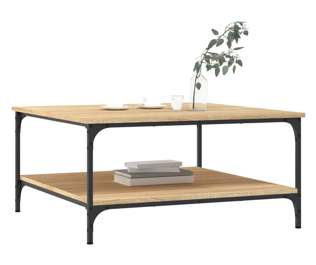 Stolić za kavu, sonoma hrast, 80x80x40 cm, konstruirano drvo - 3