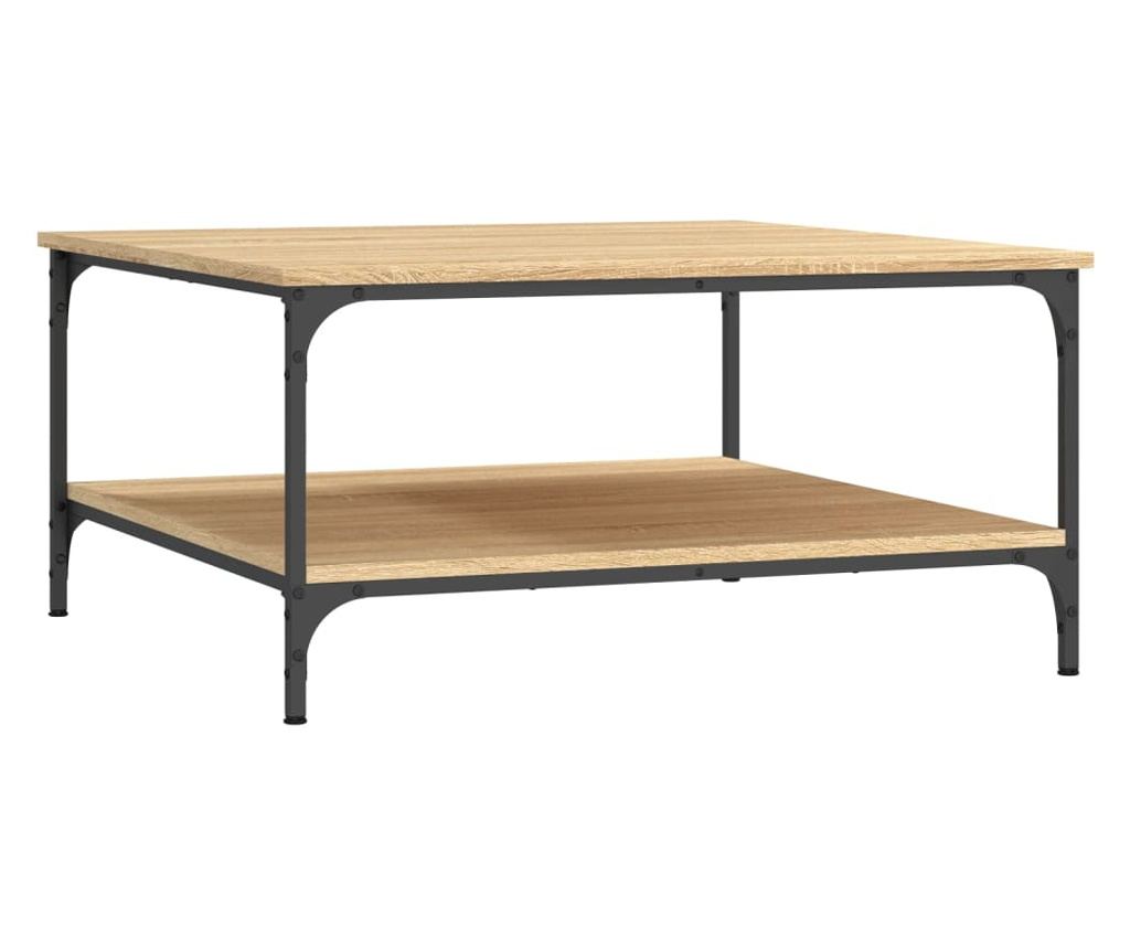 Stolić za kavu, sonoma hrast, 80x80x40 cm, konstruirano drvo - 6