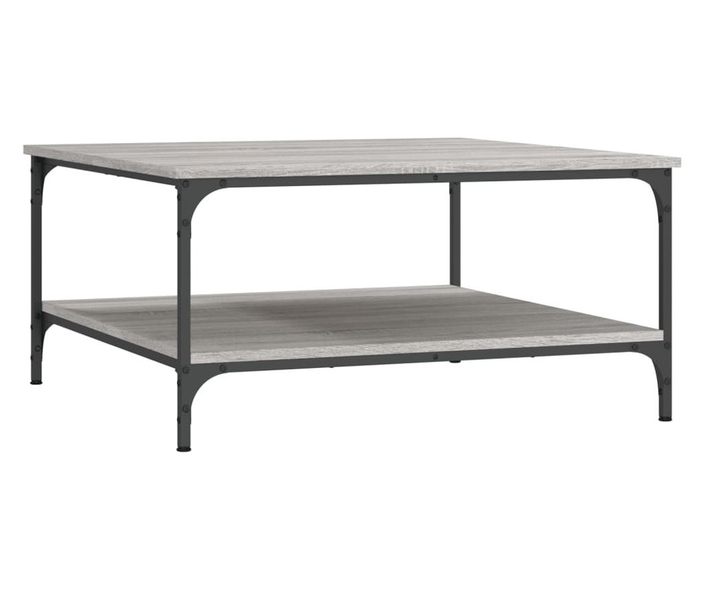 Klub stol, sonoma siva, 80x80x40 cm, kompozitno drvo - 6