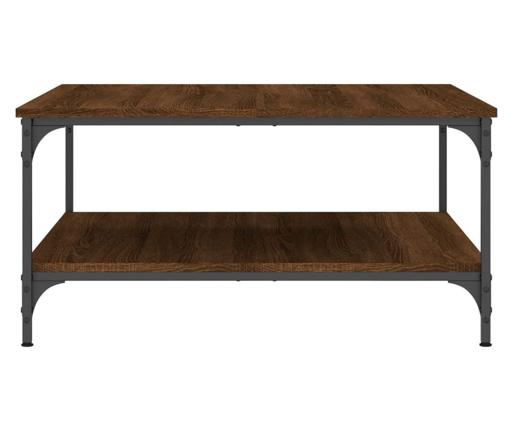 Stolić za kavu, smeđi hrast, 80x80x40 cm, obrađeno drvo - 5