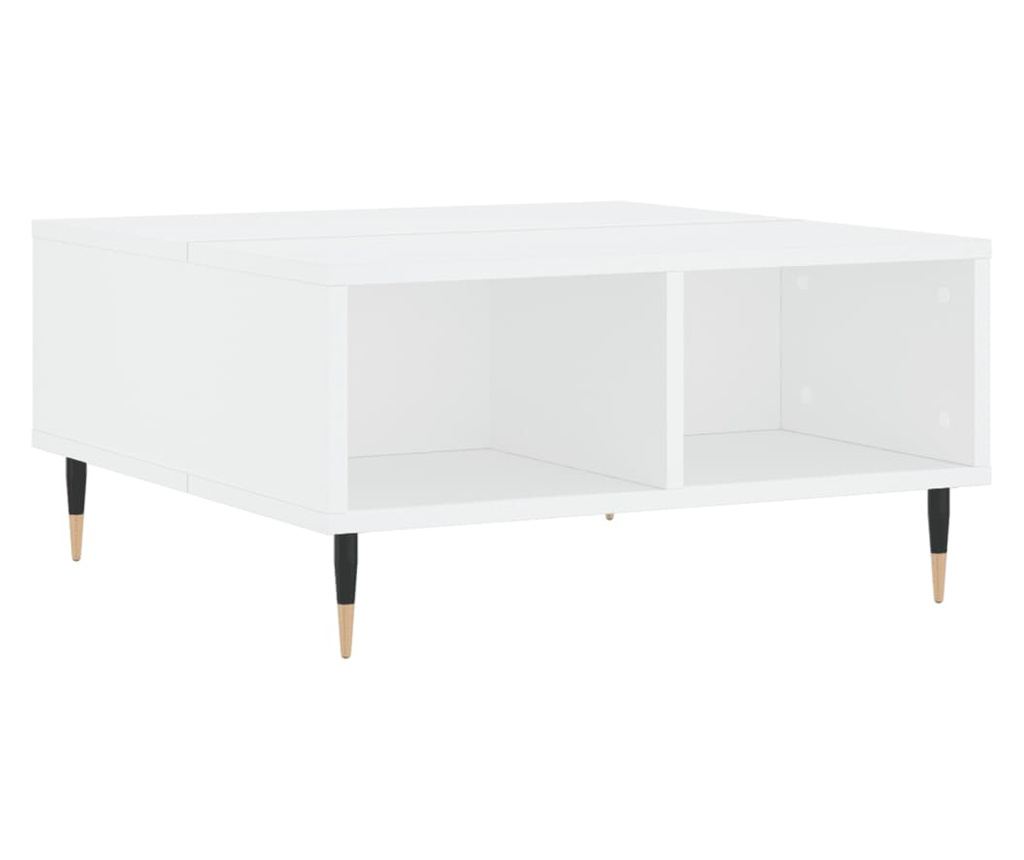 Klub stol, bijeli, 60x60x30 cm, kompozitno drvo - 2