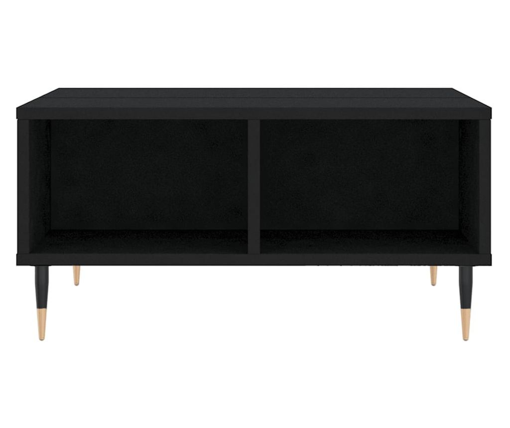 Klub stol, crni, 60x60x30 cm, kompozitno drvo - 4