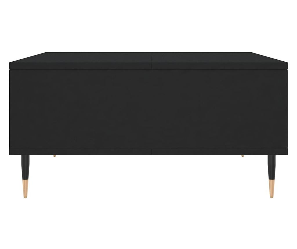 Klub stol, crni, 60x60x30 cm, kompozitno drvo - 5