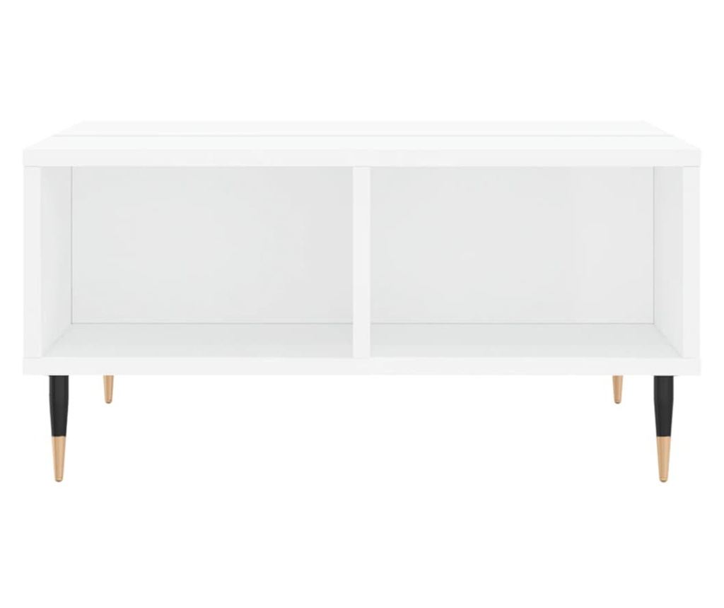 Visokosjajni bijeli stolić za kavu, 60x60x30 cm, kompozitno drvo - 4