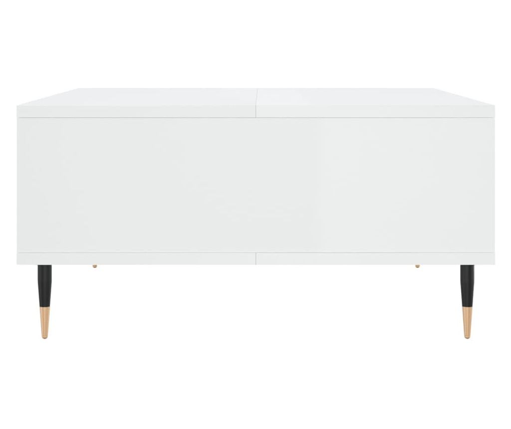 Visokosjajni bijeli stolić za kavu, 60x60x30 cm, kompozitno drvo - 5