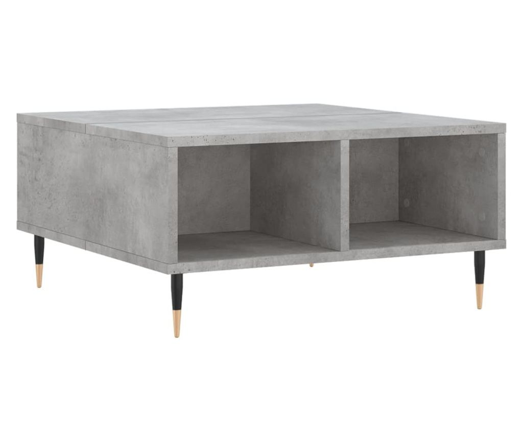 Klub stol, betonsko siva, 60x60x30 cm, kompozitno drvo - 2