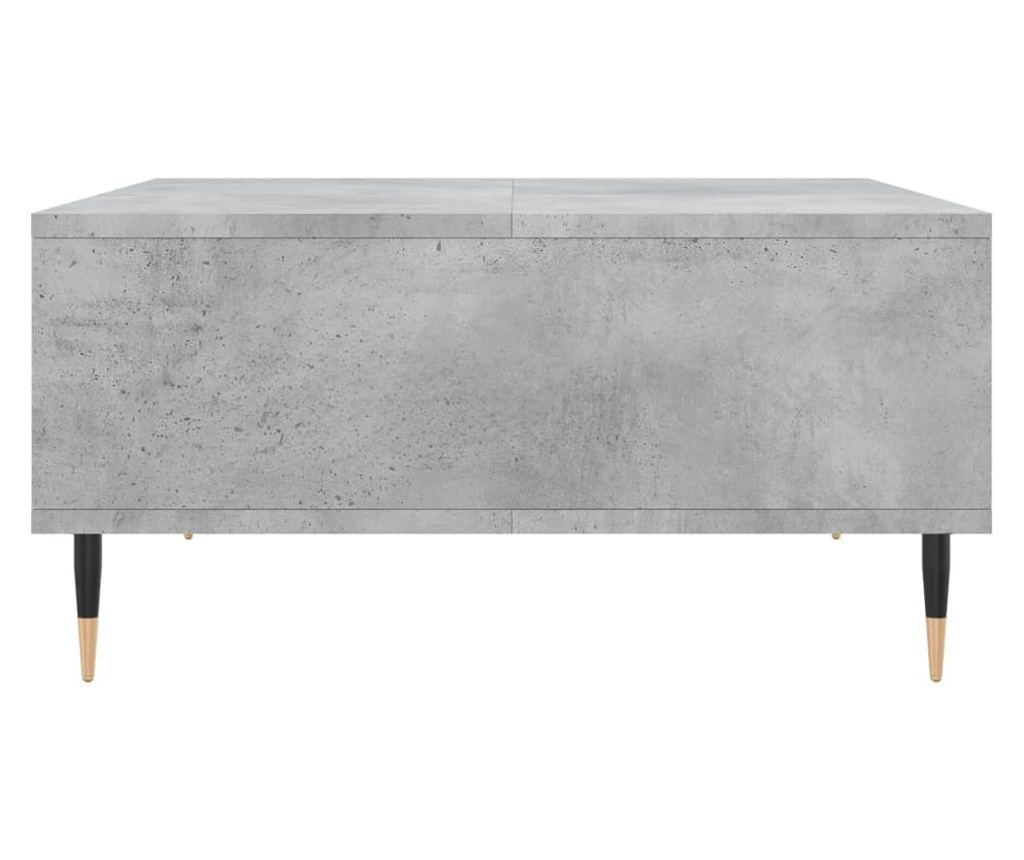 Klub stol, betonsko siva, 60x60x30 cm, kompozitno drvo - 5