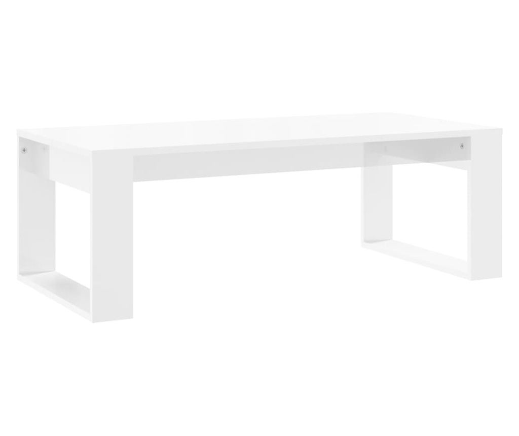 Stolić za kavu, ekstra sjajni bijeli, 102x50x35 cm, obrađeno drvo - 2