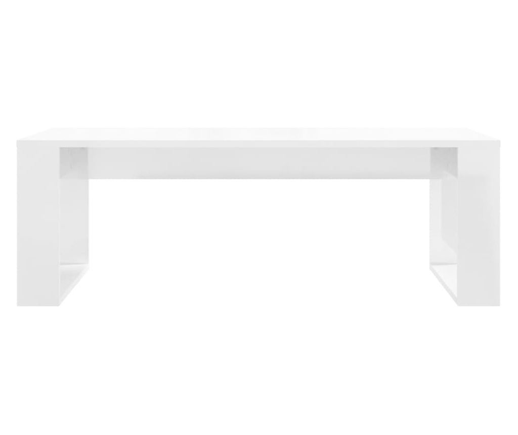 Stolić za kavu, ekstra sjajni bijeli, 102x50x35 cm, obrađeno drvo - 4