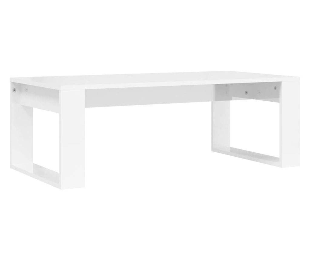 Stolić za kavu, ekstra sjajni bijeli, 102x50x35 cm, obrađeno drvo - 6