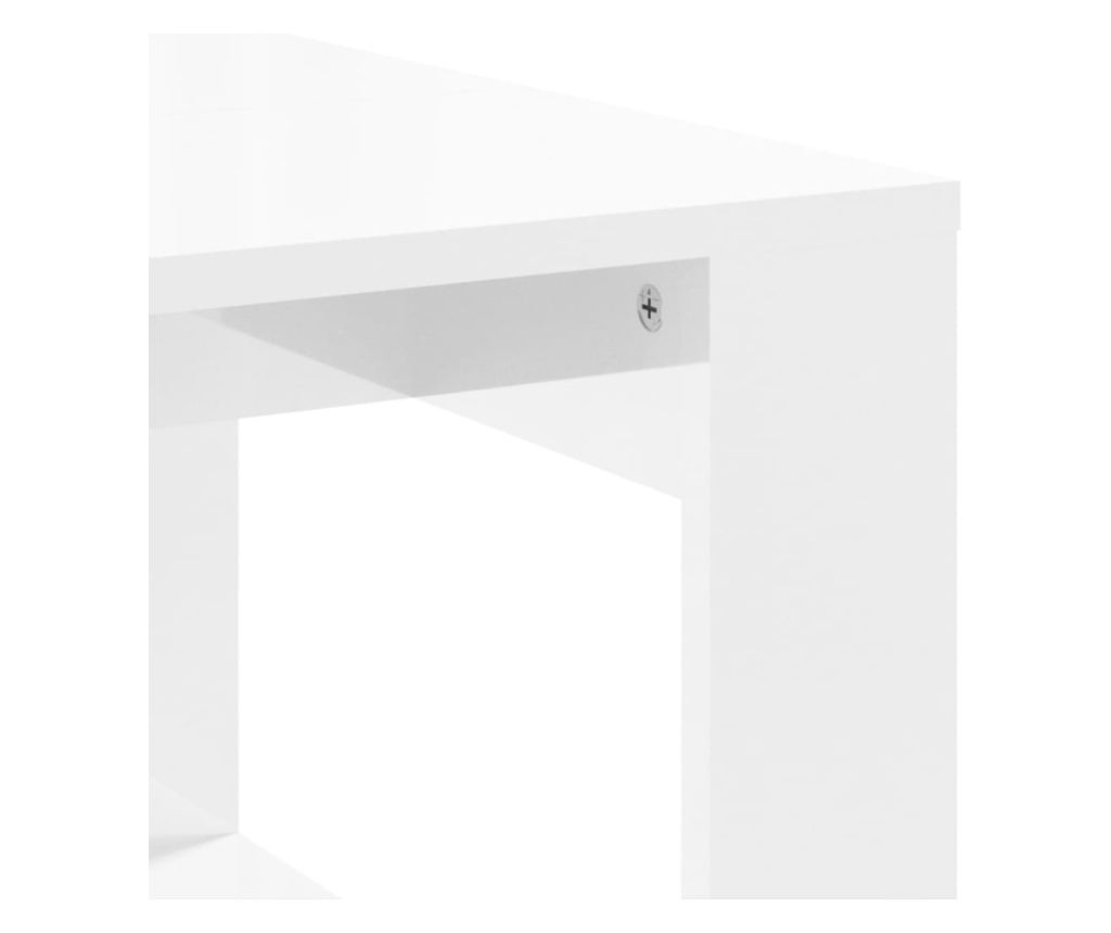 Stolić za kavu, ekstra sjajni bijeli, 102x50x35 cm, obrađeno drvo - 7