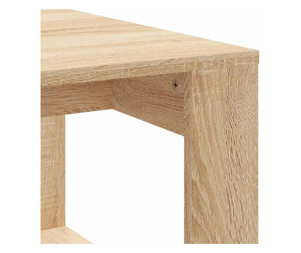 Klub stol, sonoma hrast, 102x50x35 cm, konstruirano drvo - 7