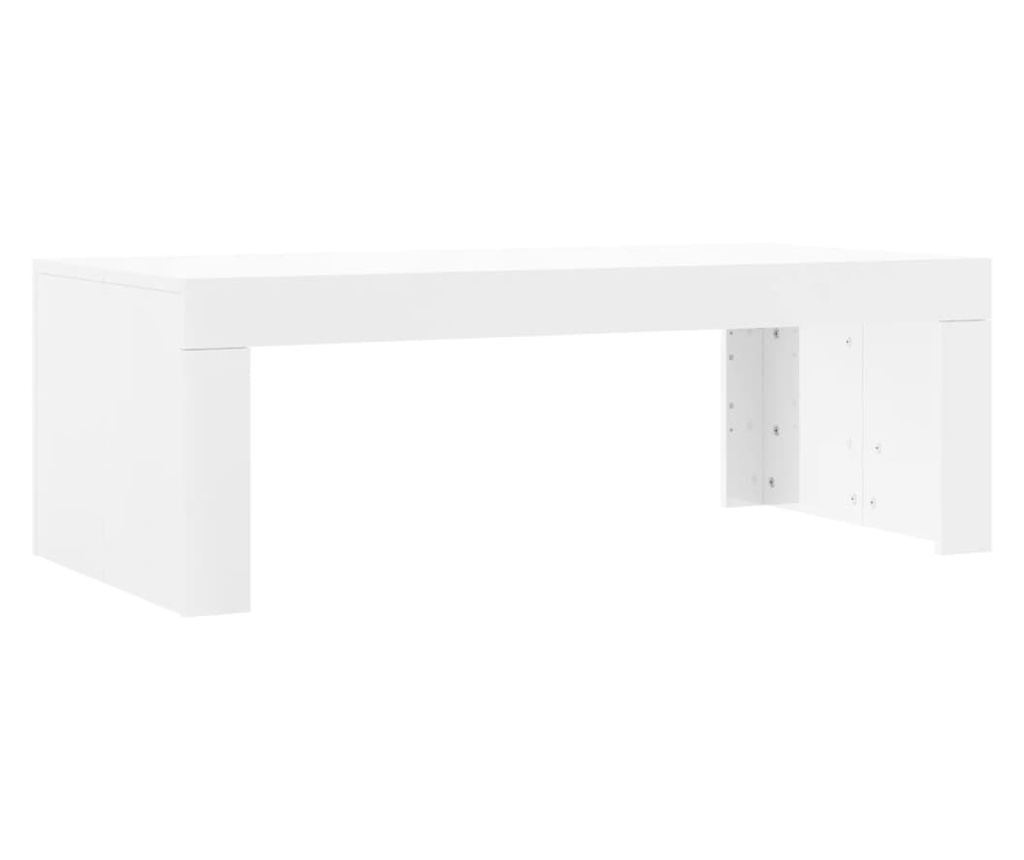 Stolić za kavu, bijeli visokog sjaja, 102x50x36 cm, obrađeno drvo - 2