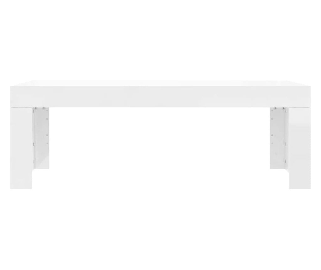 Stolić za kavu, bijeli visokog sjaja, 102x50x36 cm, obrađeno drvo - 4