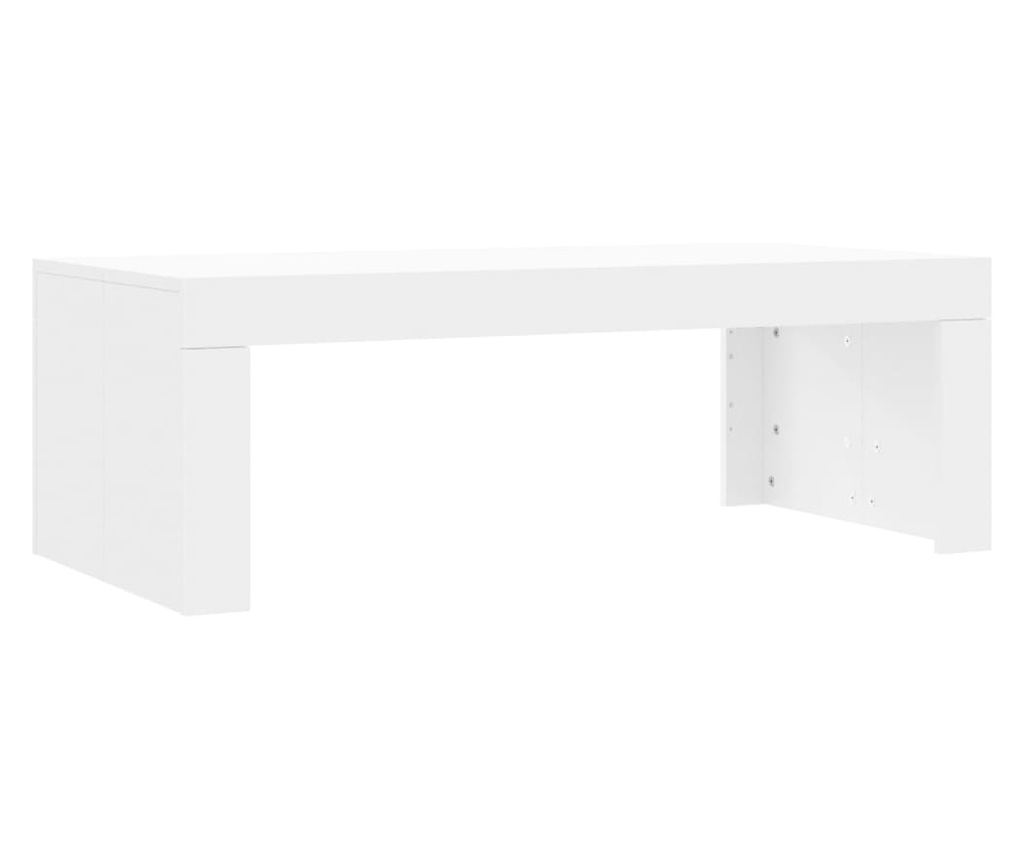 Klub stol, bijela, 102x50x36 cm, konstruirano drvo - 2