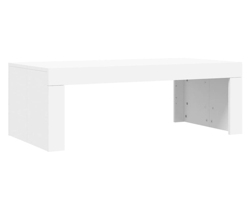 Klub stol, bijela, 102x50x36 cm, konstruirano drvo - 6