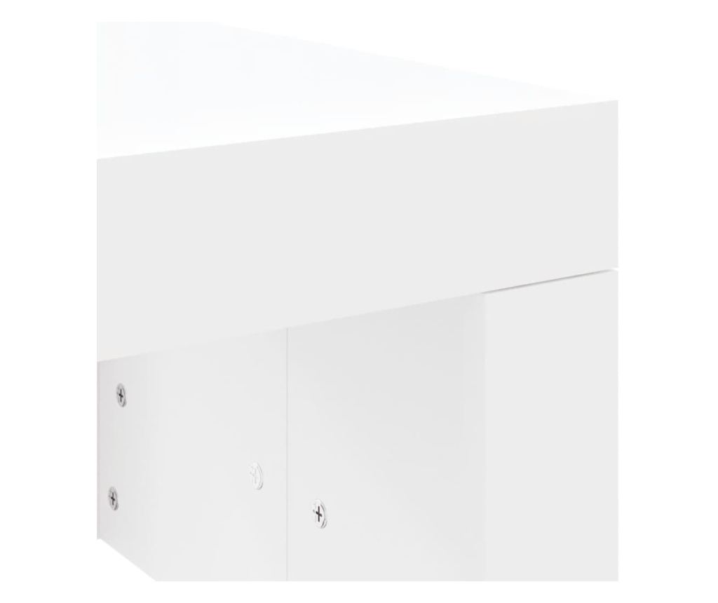 Klub stol, bijela, 102x50x36 cm, konstruirano drvo - 7