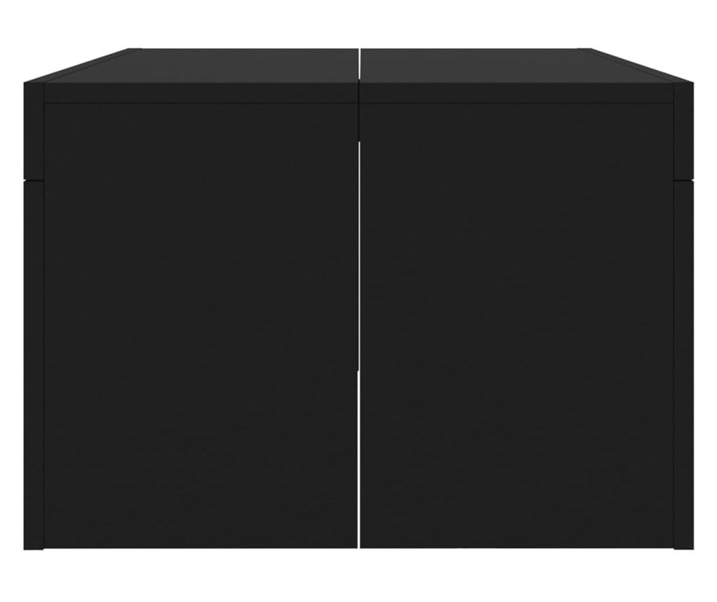 Klub stol, crni, 102x50x36 cm, konstruirano drvo - 5