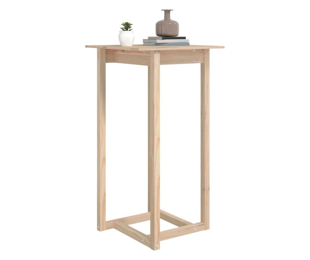 Barska miza, 60x60x110 cm, masivni bor - 5