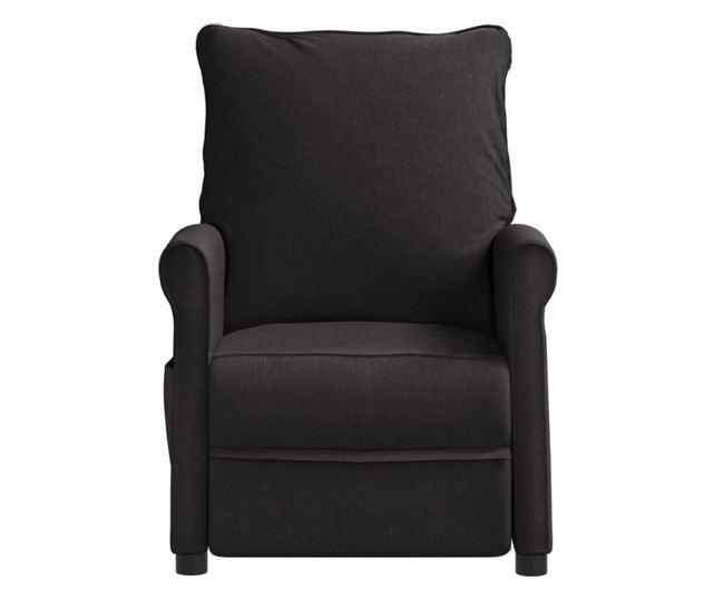 Električni naslanjač, črn, blago