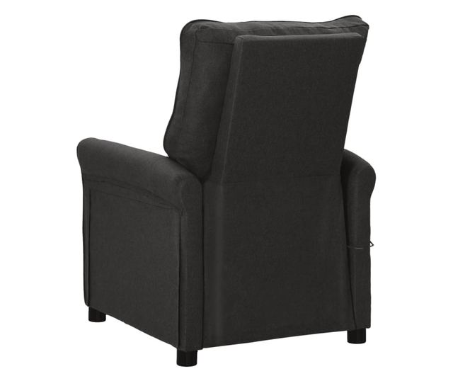 Električni naslanjač, črn, blago