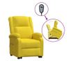 Zložljiv fotelj z dvigom, rumen, tekstilni material