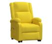 Zložljiv fotelj z dvigom, rumen, tekstilni material