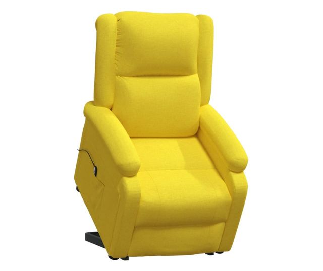 Zložljiv fotelj z dvigom, rumen, tekstilni material