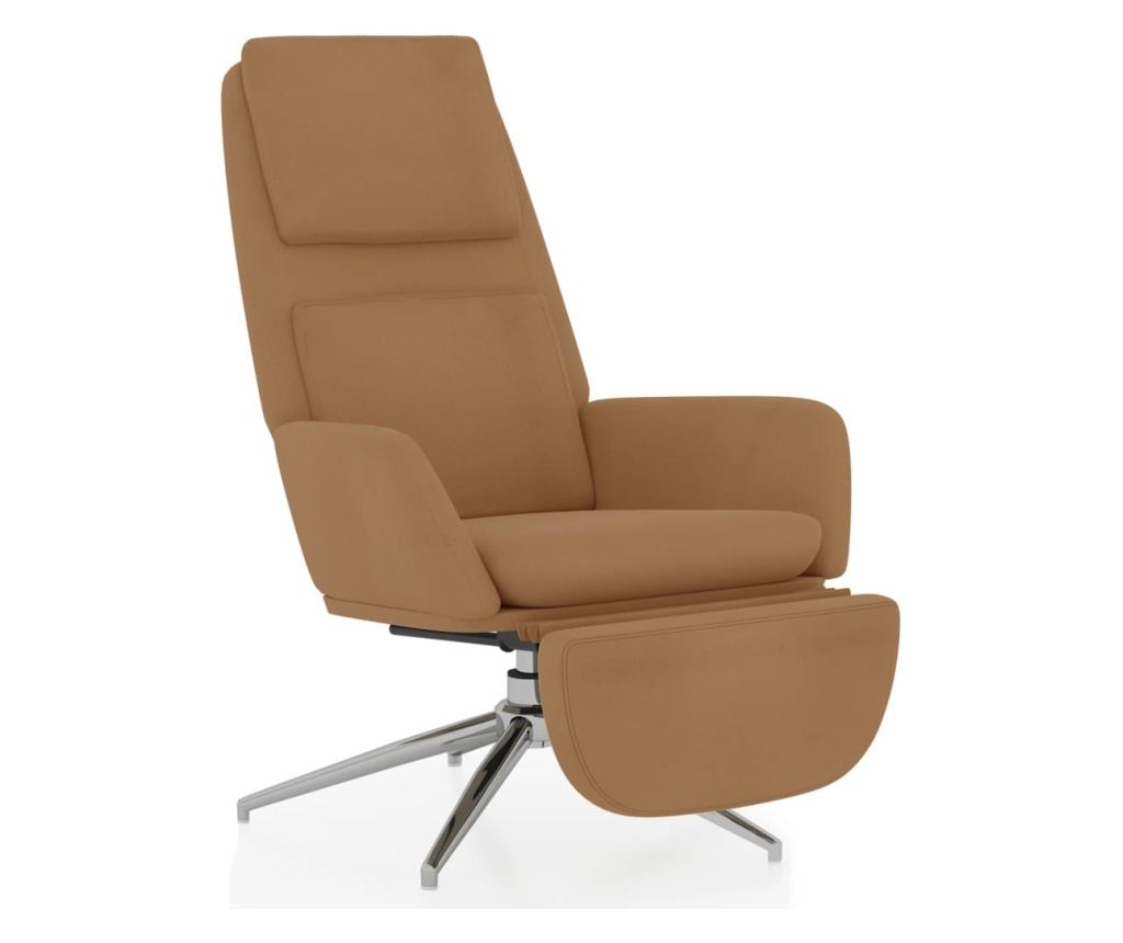 Sedež za sprostitev s taburejem, siva taupe, mikrovlakna - 2