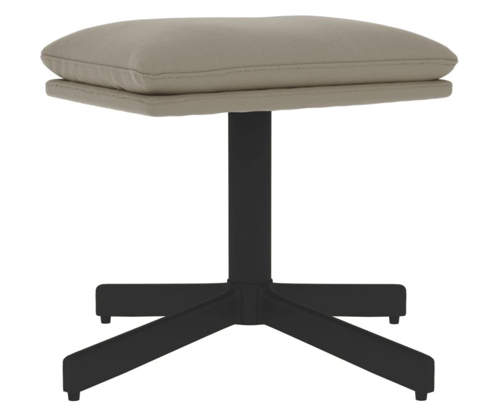 Sedežna garnitura z taburejem, svetlo siva, žamet - 5